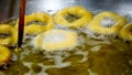 Street food preparation - traditional Peruvian sweets picarones