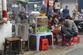 Street Food Stall in Hanoi Old Quarter Royalty Free Stock Photo