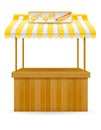 Street food stall hotdog vector illustration