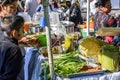 Street food stall selling grilled meat dishes with tortillas, Antigua Guatemala