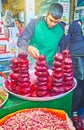 Street food stall in Tajrish Bazaar, Tehran, Iran Royalty Free Stock Photo