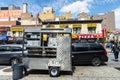 Street food stalls in Harlem, New York City, USA
