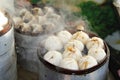 Street food -Steamed Dumplings in Beijing, China