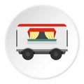 Street food trailer icon circle Royalty Free Stock Photo