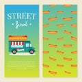 Street food truck vector illustration