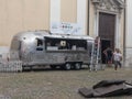 Street food van in Brescia, Lombardy, Italy