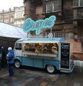 Street food van selling crepes