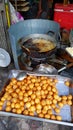 Vietnamese sesame donuts Banh Ran