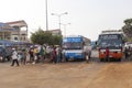 Street food vendors at bus station