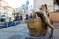 Street fountain in Lublin, Poland