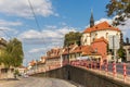 Street in front of the Strahov Monastery in Prague