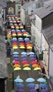 A Street Full of Brollies, Caernarfon, Wales, Great Britain, UK