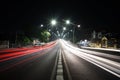 A street full of city light Royalty Free Stock Photo