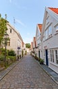 Street of Gamle (Old) Stavanger, Norway Royalty Free Stock Photo