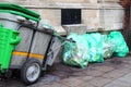 Street garbage cart Royalty Free Stock Photo