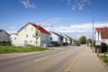 street of german provincial town with one-storey cottages