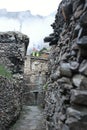 Street in Ghyaru, a nepali village. Royalty Free Stock Photo