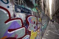 Street grafitti graffiti at Hosier Lane and Union Lane Melbourne, Victoria, Australia.