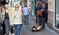 Street guitar player old town Malaga