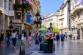 Street guitarist playing in Knez Mihailova Street in Belgrade, capital of Serbia