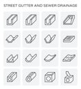 Street gutter icon