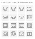 Street gutter icon Royalty Free Stock Photo
