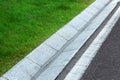 Street gutter of a stormwater drainage system. Royalty Free Stock Photo