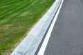 Street gutter of a stormwater drainage system. Royalty Free Stock Photo