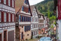 Street with half timbered german houses