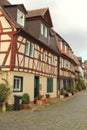 Street with half-timbered houses in Frankfurt am Main Royalty Free Stock Photo