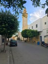 Street in Hammamet town, Tunisia Royalty Free Stock Photo