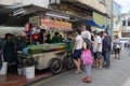 Street hawker sells cendol in Penang, Malaysia.