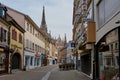 street Henriette in the old town of Mulhouse, Alsace, France