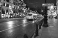 Street with historic building with lighting Royalty Free Stock Photo