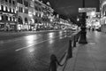 Street with historic building with lighting Royalty Free Stock Photo