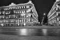 Street with historic building with lighting Royalty Free Stock Photo