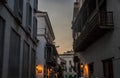 Street on Historic Center Cartagena Colombia Royalty Free Stock Photo