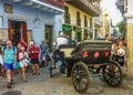 Street of Historic Center of Cartagena Royalty Free Stock Photo