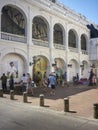 Street of Historic Center of Cartagena Royalty Free Stock Photo