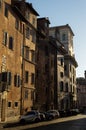 Street in the historic center of Rome, Italy. Via dei Vecchiarelli Royalty Free Stock Photo