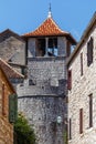 Street in the historic centre of Stari Grad town on Hvar island Royalty Free Stock Photo