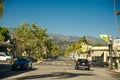 Street in historic city center of Santa Barbara, California CA, USA - may 2023 Royalty Free Stock Photo