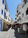 Street in the historic city of Ibiza