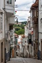 Street of the historical center of Betanzos with the typical facades, A Coruna, Galicia, Spain