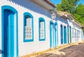 Street of historical center in Paraty, Rio de Janeiro, Brazil. Paraty is a preserved Portuguese colonial and Brazilian