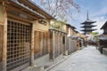 Street in historical city Kyoto, Japan Royalty Free Stock Photo