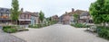 Street with historical half-timbered houses in Beuvron-en-Auge, Normandy France Royalty Free Stock Photo