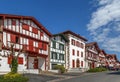 Street in Ainhoa, Pyrenees-Atlantiques, France Royalty Free Stock Photo