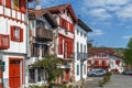 Street in Ainhoa, Pyrenees-Atlantiques, France Royalty Free Stock Photo