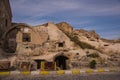 Street and homes on the slopes of the ancient fortress of Uchisar. Cappadocia Royalty Free Stock Photo